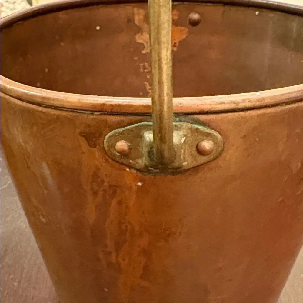 Vintage Copper Bucket with Handle